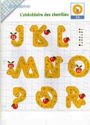 Schema punto croce alfabeto verme 2