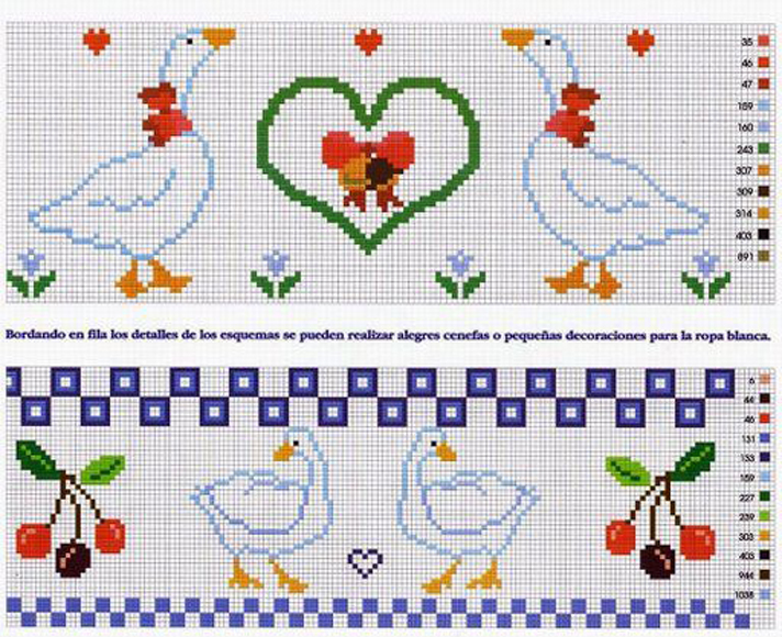 Schema punto croce Bordi Ochette