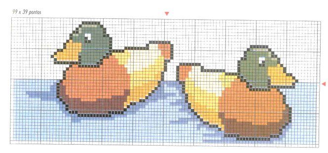 Schema punto croce Oche Nere