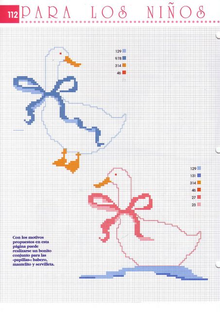 Schema punto croce Papere