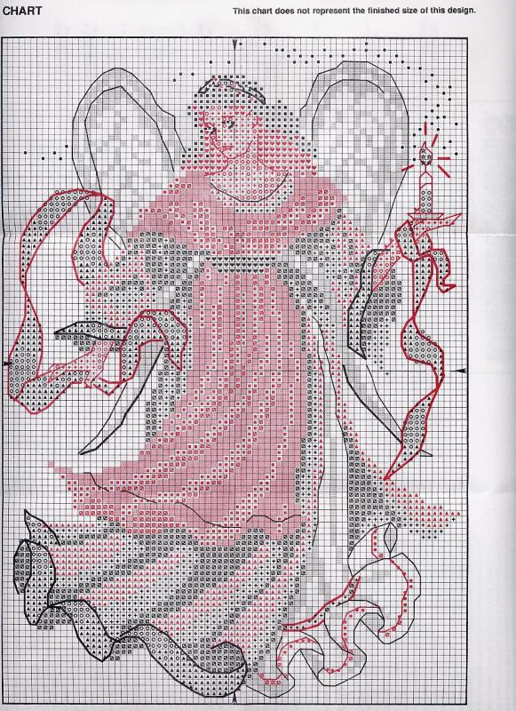 Schema punto croce Angelo Notturno 2