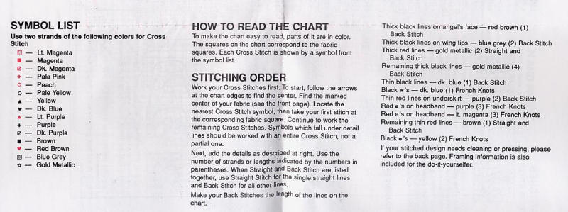 Schema punto croce Angelo Notturno 3