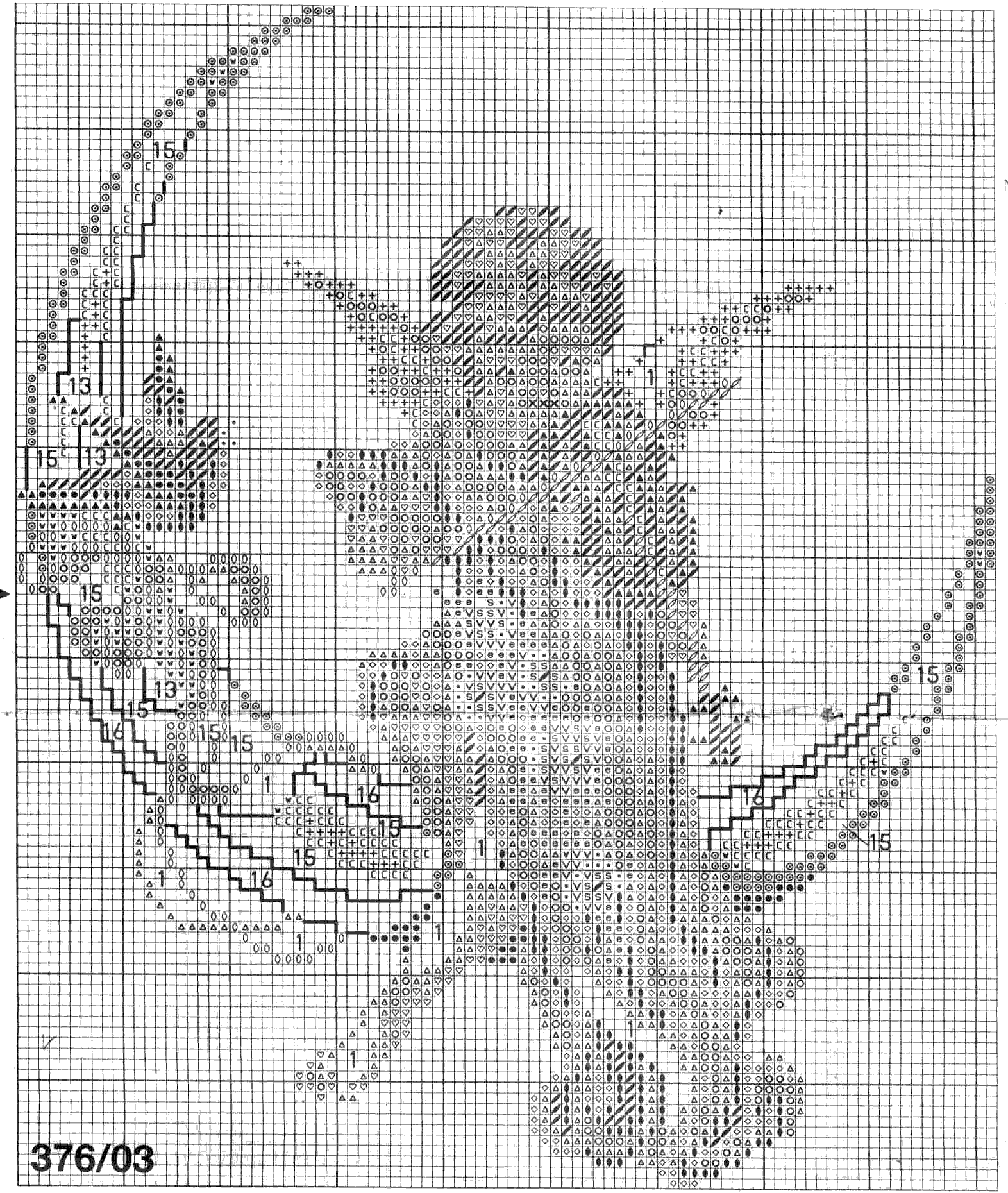 Schema punto croce Angelo Violino Luna 1b