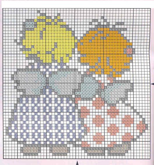 Schema punto croce Angioletti Schiena