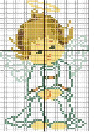 Schema punto croce Angioletto