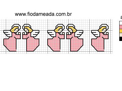 Schema punto croce Bordo Angioletti