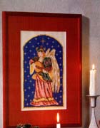 Schema punto croce Angelo Suonatore 4