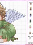 Schema punto croce Angioletto Verde2