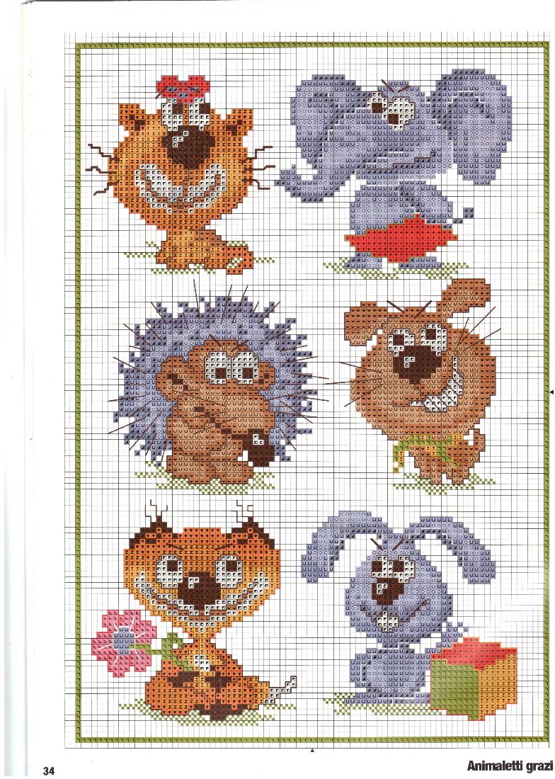 Schema punto croce Animaletti2