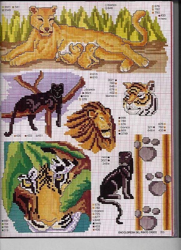 Schema punto croce Animali 2