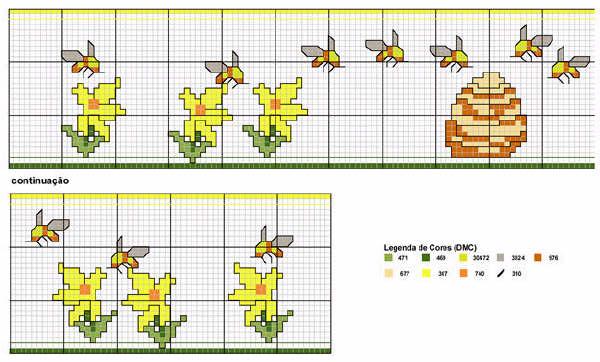 Schema punto croce Api
