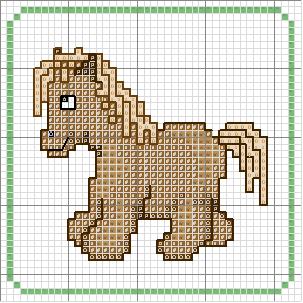 Schema punto croce Asinello