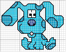 Schema punto croce Azul