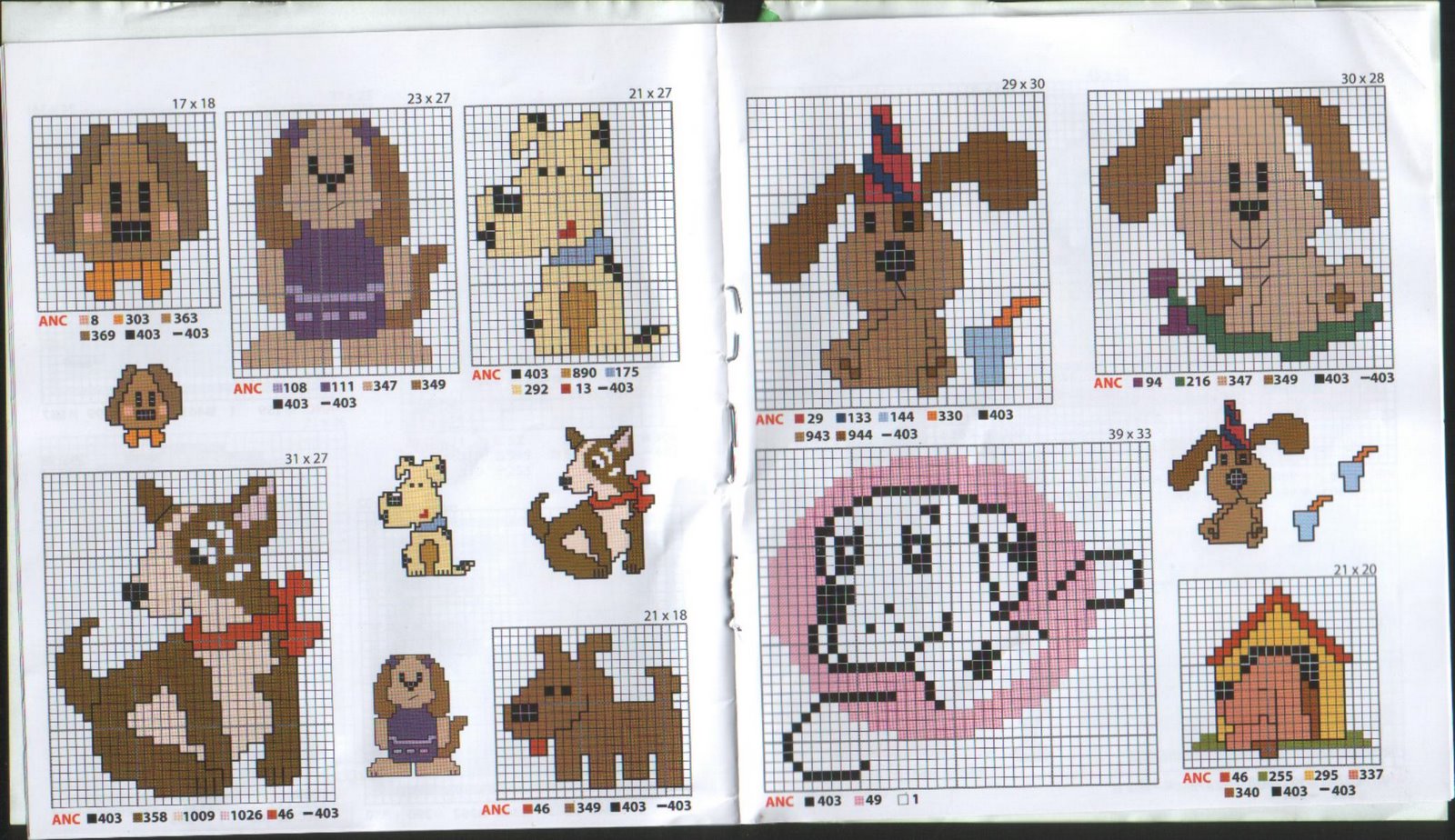 Schema punto croce Cagnolini2