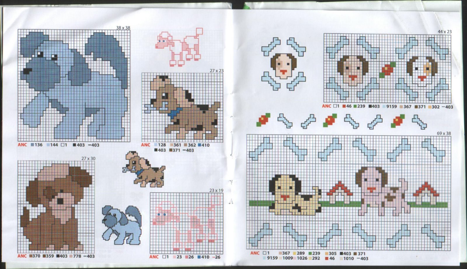 Schema punto croce Cane2