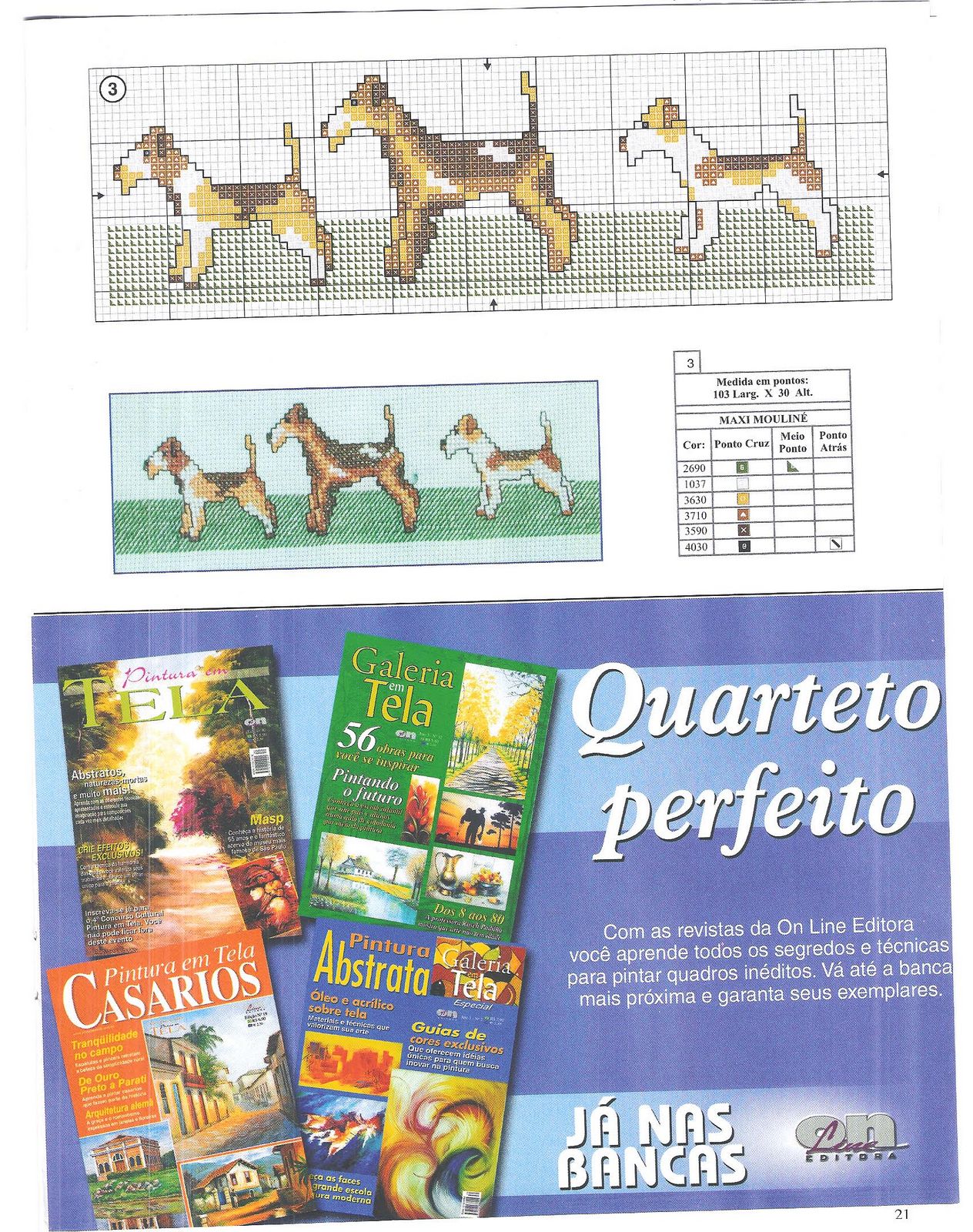 Schema punto croce Cane3