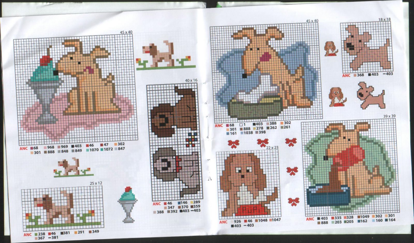 Schema punto croce Cane Gelato