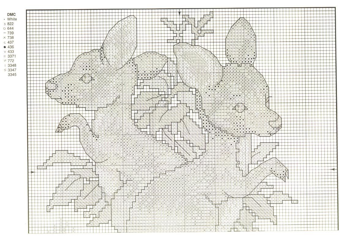 Schema punto croce Canguri 2