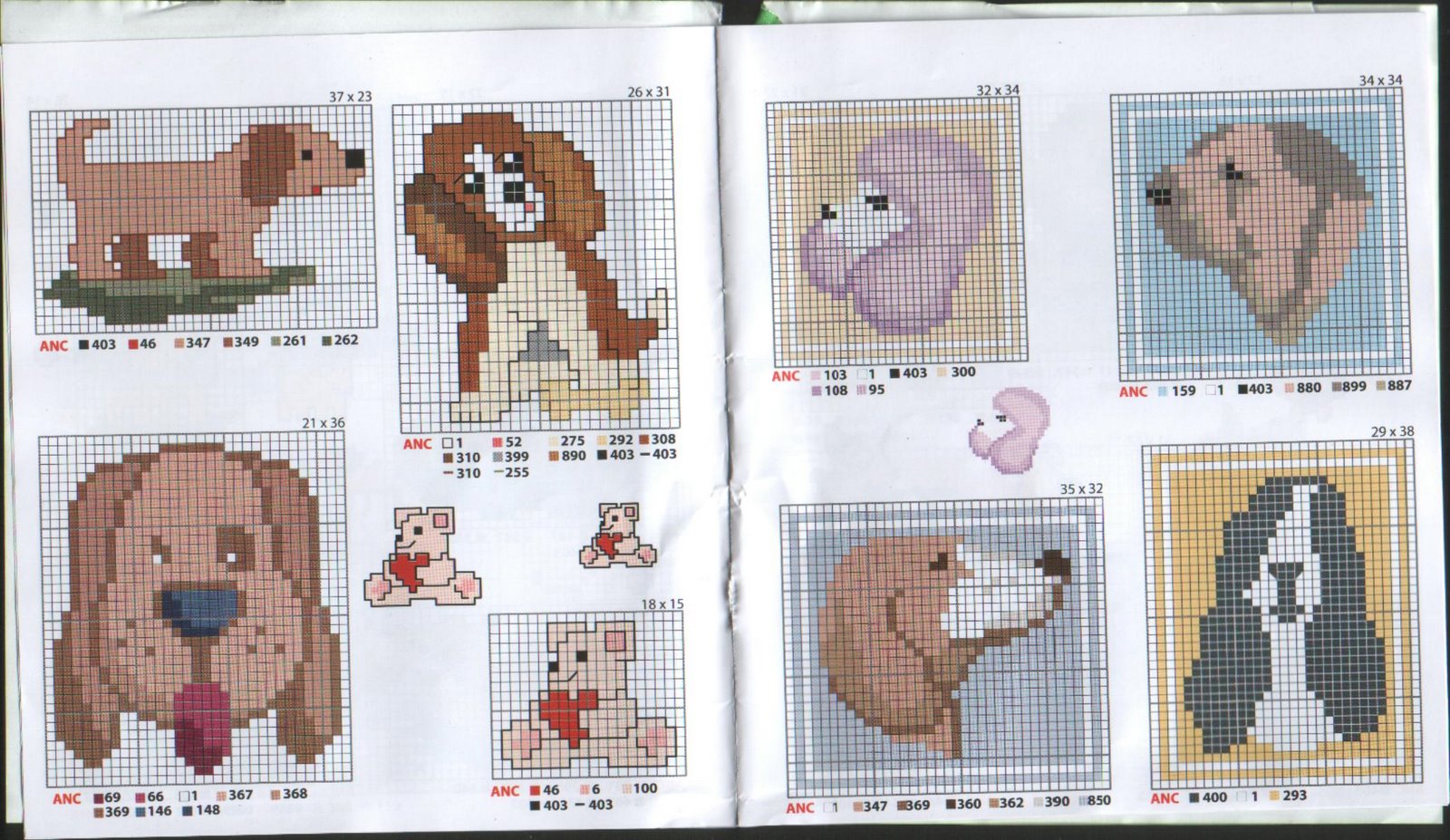 Schema punto croce Cani Di Razza