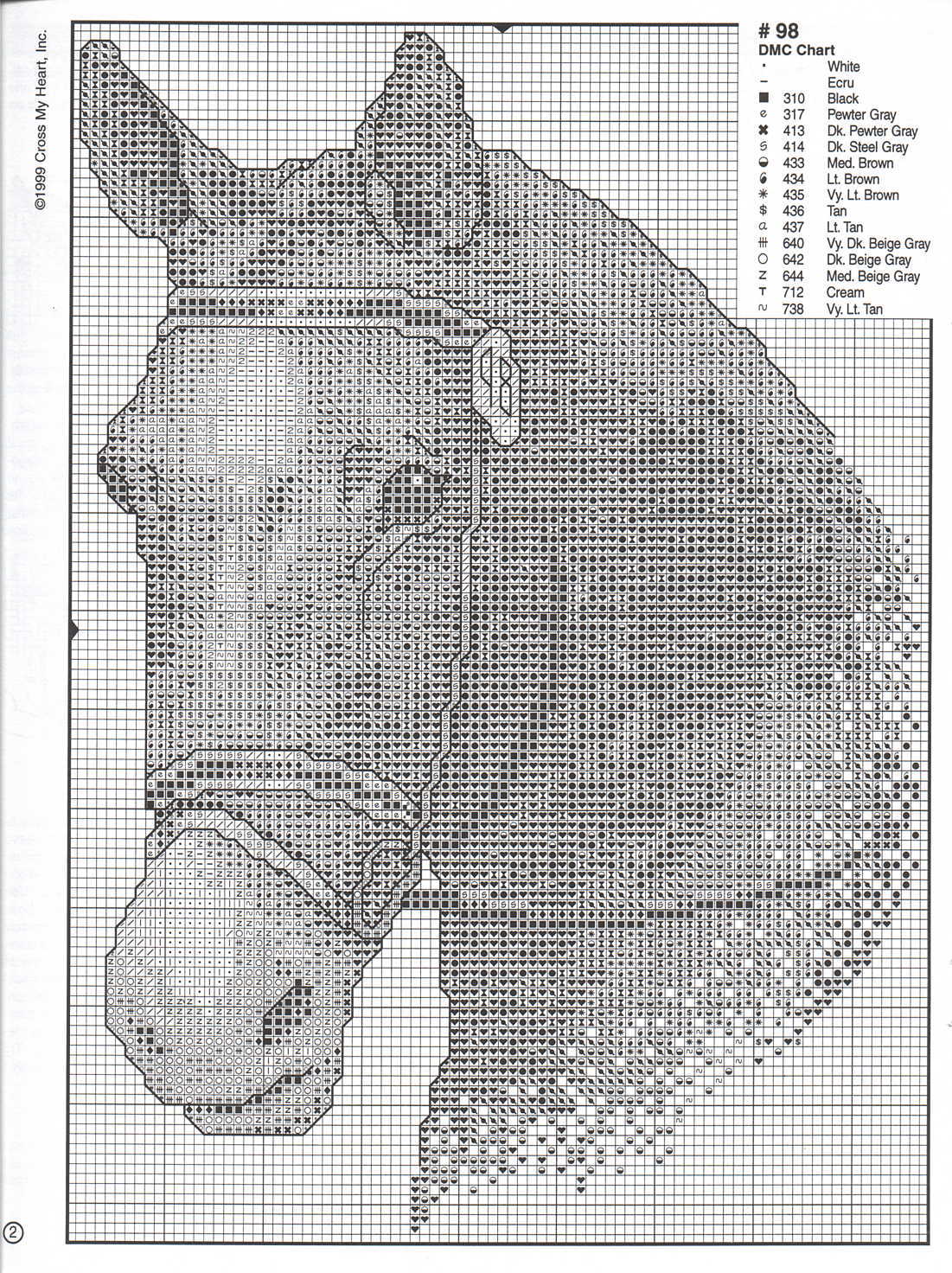 Schema punto croce Cavalli 02