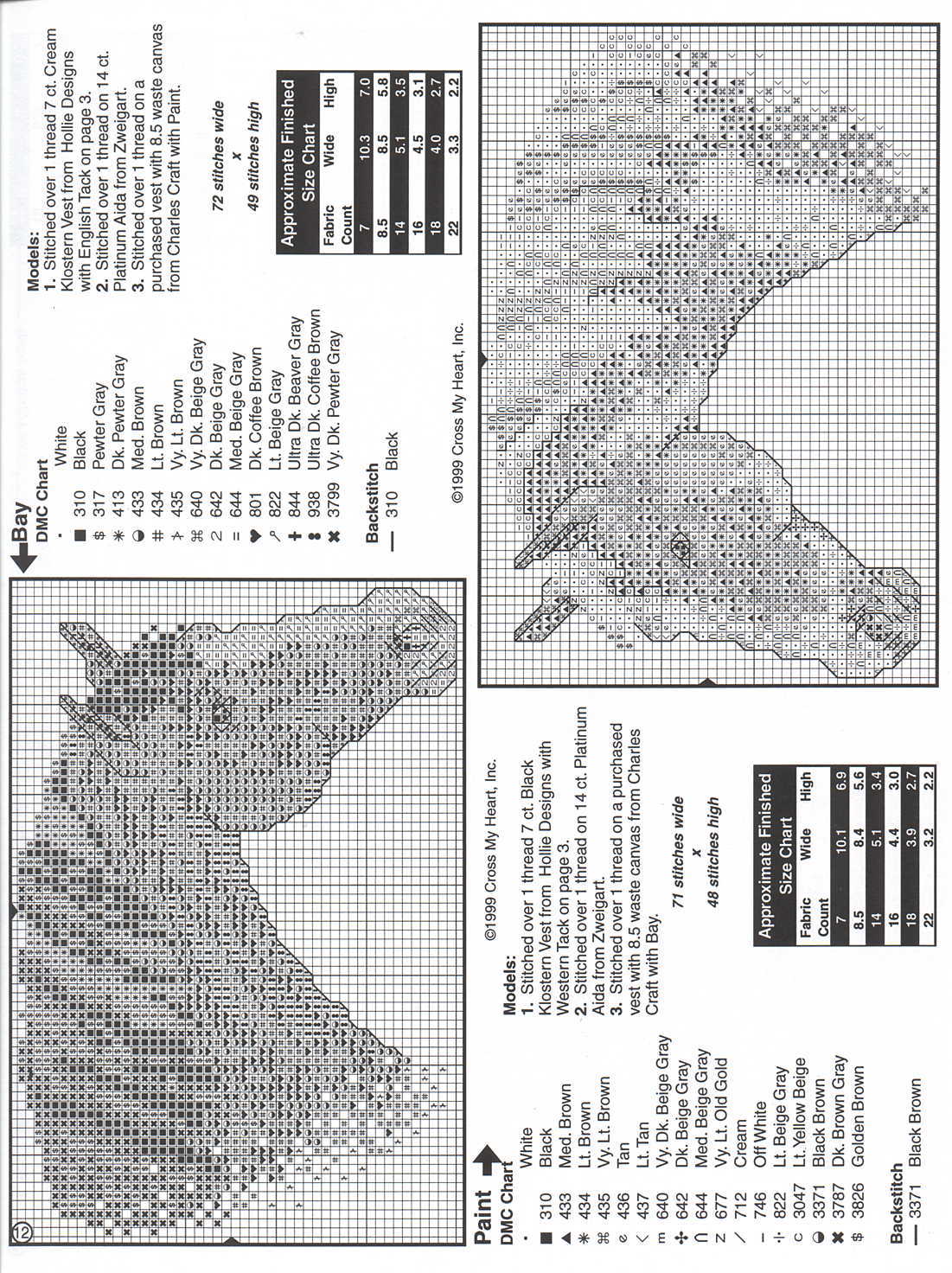 Schema punto croce Cavalli 03