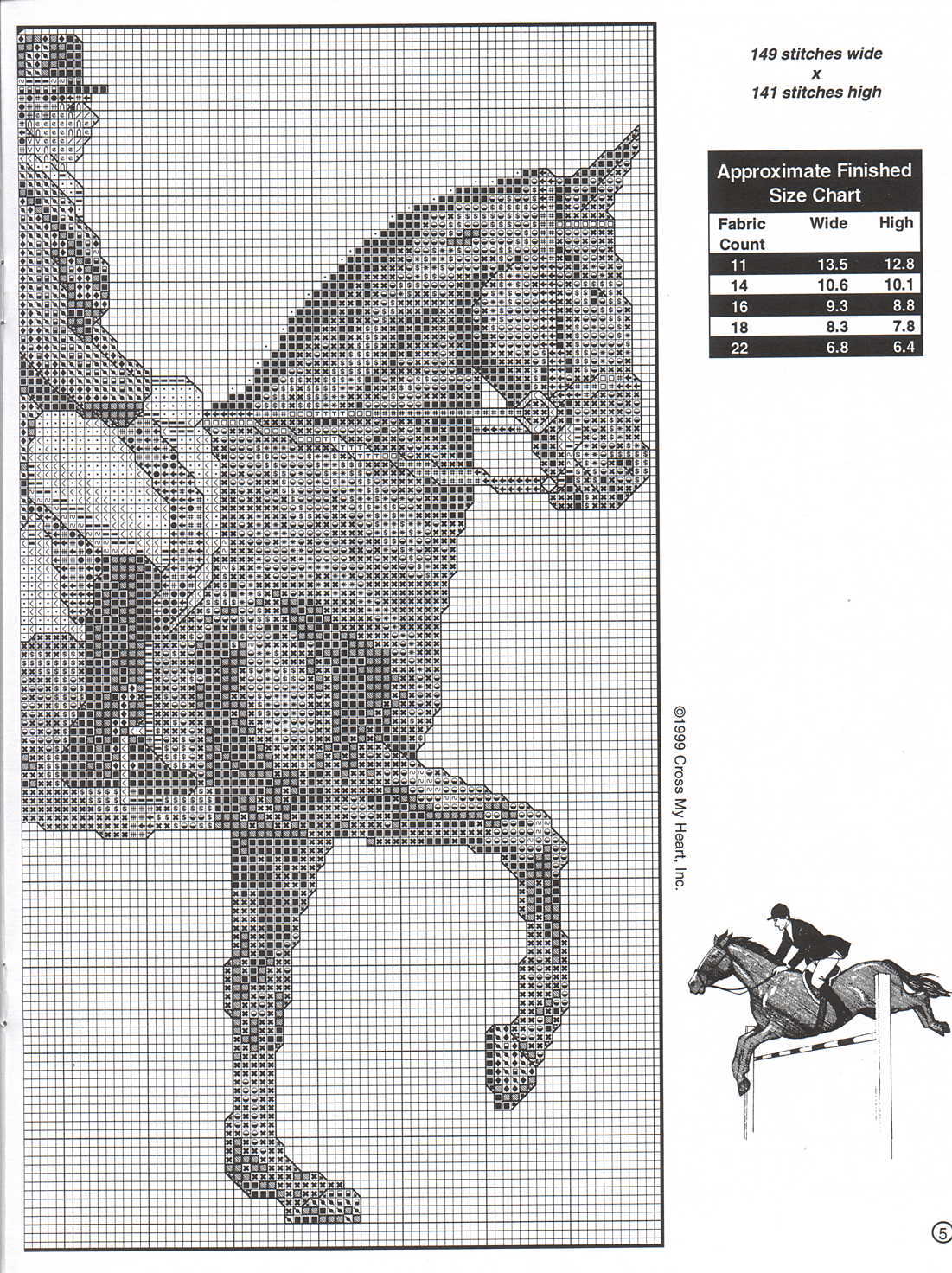 Schema punto croce Cavalli 06
