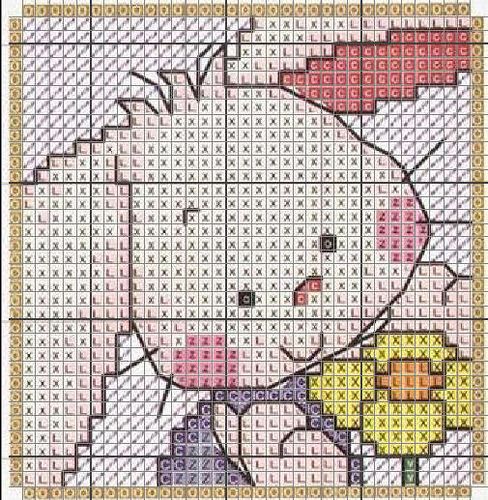 Schema punto croce Coniglietto 08