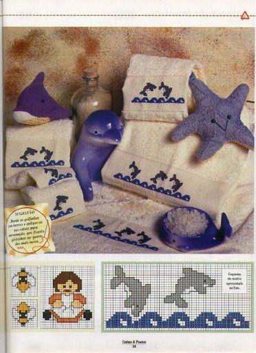 Schema punto croce Delfino 10