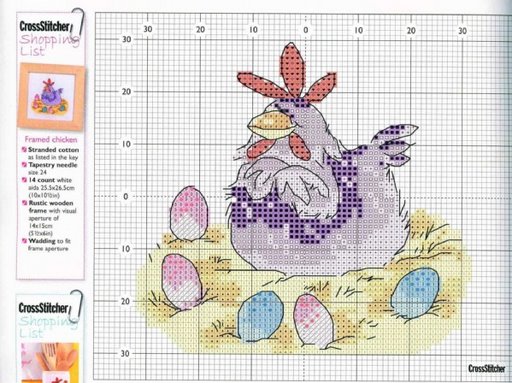 Schema punto croce Gallina2