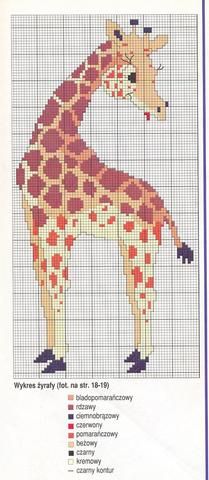Schema punto croce Giraffa 2