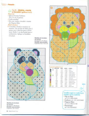 Schema punto croce Leone Gelato