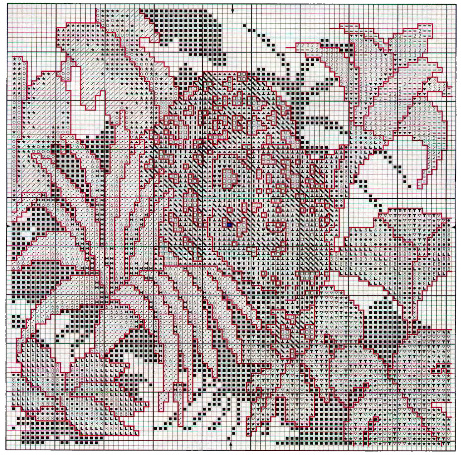 Schema punto croce Leopardo 02