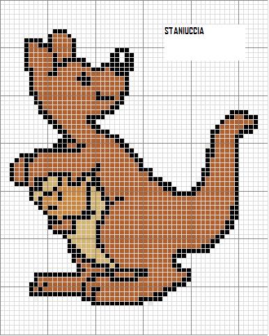 Schema punto croce Mamma Kanguro