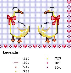 Schema punto croce Ochette