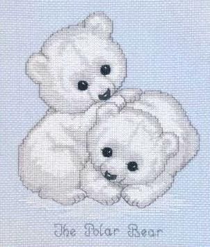 Schema punto croce Orsi Bianchi 01