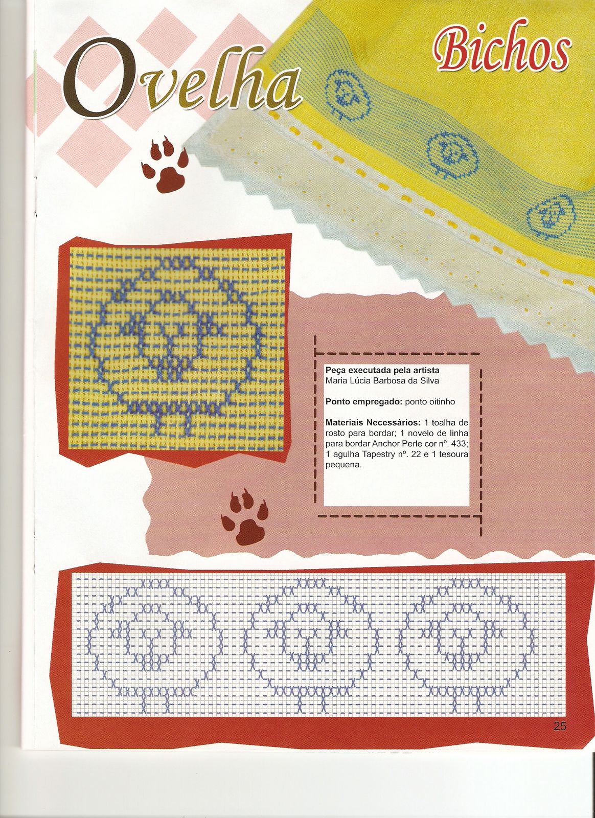 Schema punto croce Pecorella