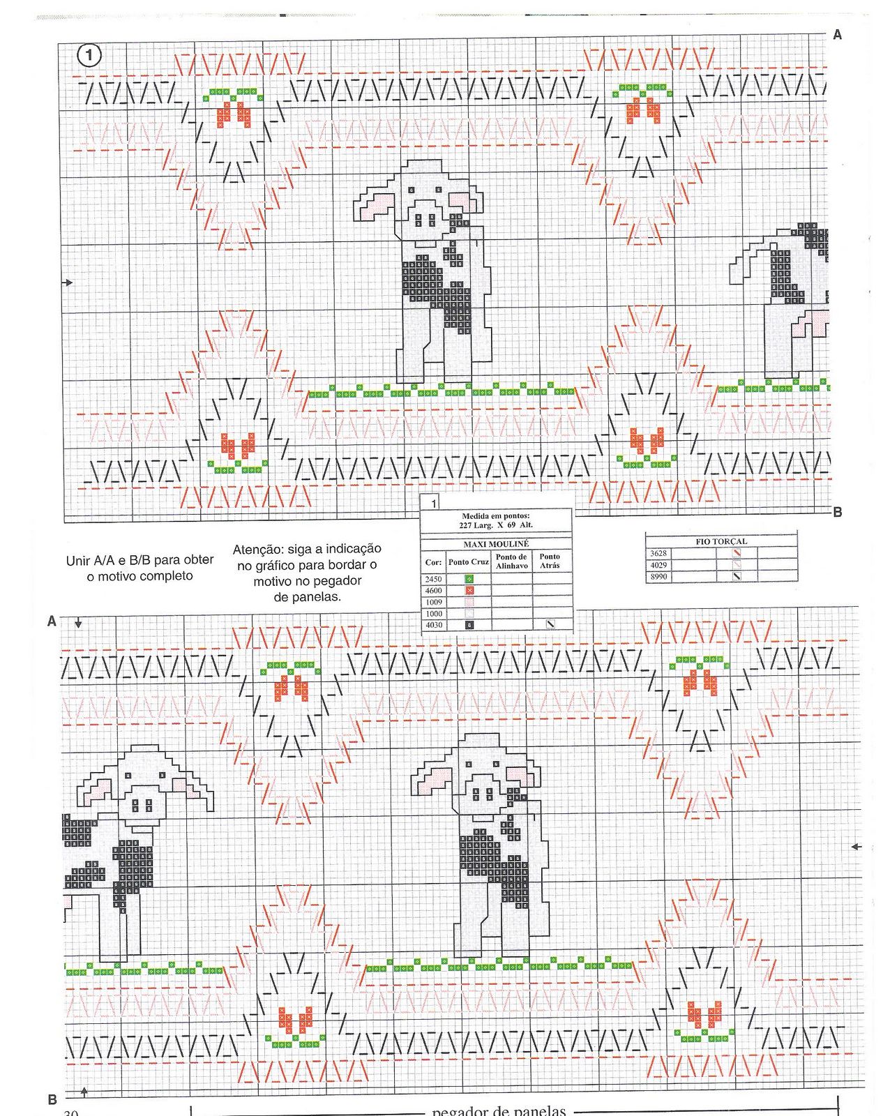 Schema punto croce Pecorella2
