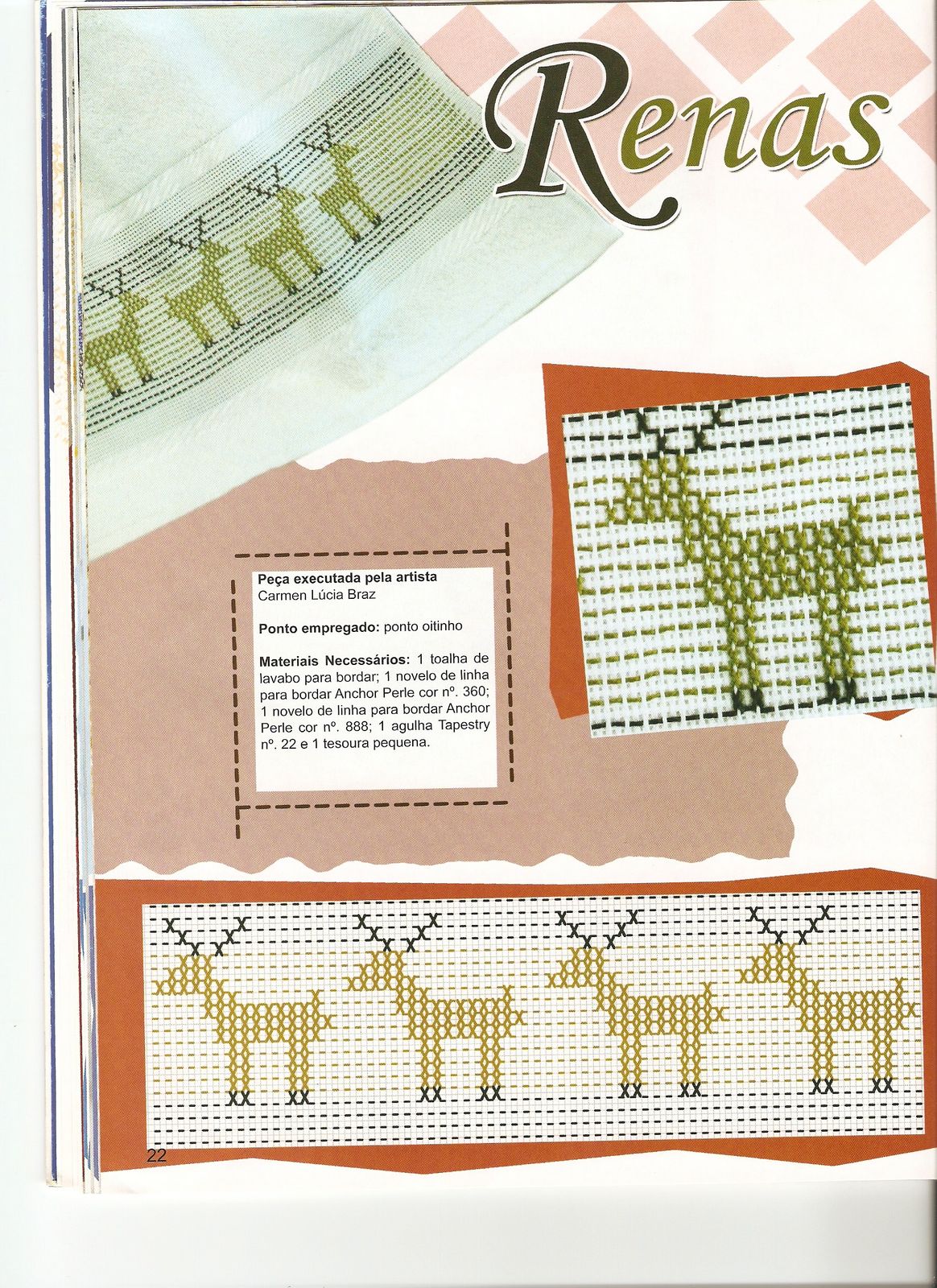 Schema punto croce Renna