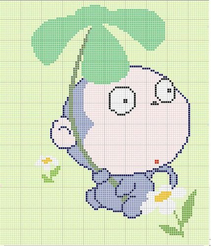 Schema punto croce Scimmietta 06