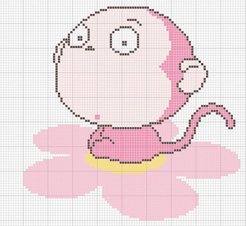 Schema punto croce Scimmietta 07