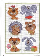 Schema punto croce Animaletti2