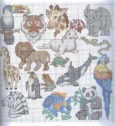 Schema punto croce Animali B