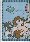 Schema punto croce Baby-looney-tunes1