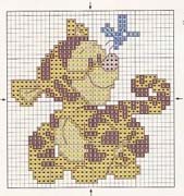 Schema punto croce Baby Tigro