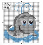 Schema punto croce Balenotera