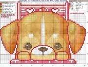 Schema punto croce Cagnolino Bello