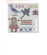 Schema punto croce Cardellino