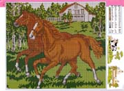 Schema punto croce Cavalli