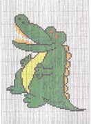 Schema punto croce Coccodrillo