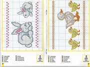 Schema punto croce Conigli E Papere